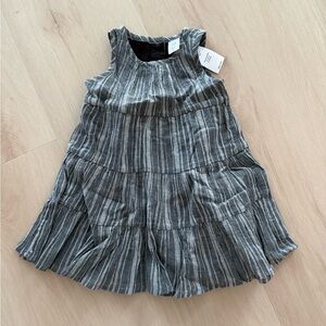 NEW babyGap Striped Gray Sleeveless Dress